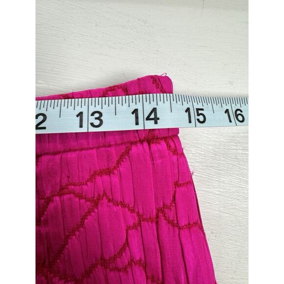 bruce oldfield Skirt Vintage Designer Pink Pattern Lined Wool Silk Blend Pencil - Picture 9 of 11
